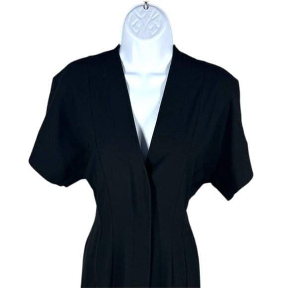 GANNI NWT Drapey Melange Midi Dress Black – Size 34 / US 2 XS - Picture 5 of 11